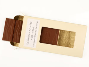Tablette chocolat au lait origine : Cameroun Aristide 42% cacao